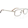 thumbnail image 1 of Optical Eyewear - Rectangle Shape, Metal Full Rim Frame - Prescription Eyeglasses RX, Bronze Amber, 1 of 4