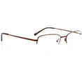 thumbnail image 1 of Optical Eyewear - Rectangle Shape, Metal Half Rim Frame - Prescription Eyeglasses RX, Latte, 1 of 4