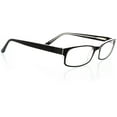 thumbnail image 1 of Optical Eyewear - Rectangle Shape, Plastic Full Rim Frame - Prescription Eyeglasses RX, Black Crystal, 1 of 4