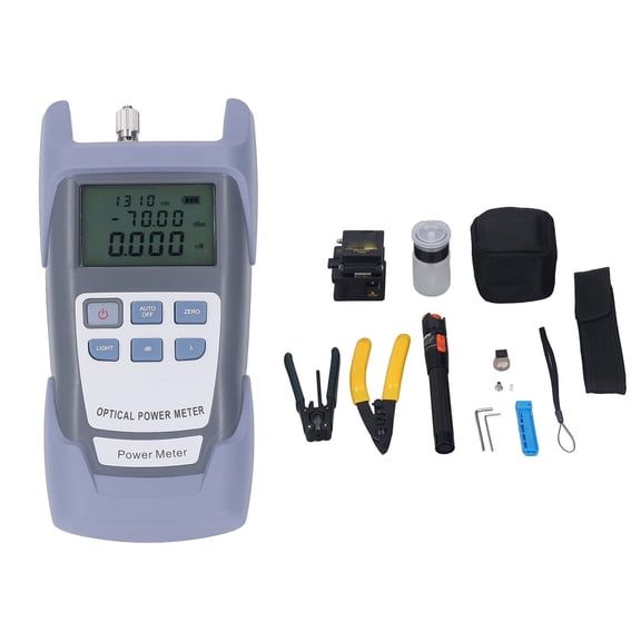 Optical Fiber Power Meter with FC SC Adapter Fiber Optic Cutter Wavelength Tester Tool Set