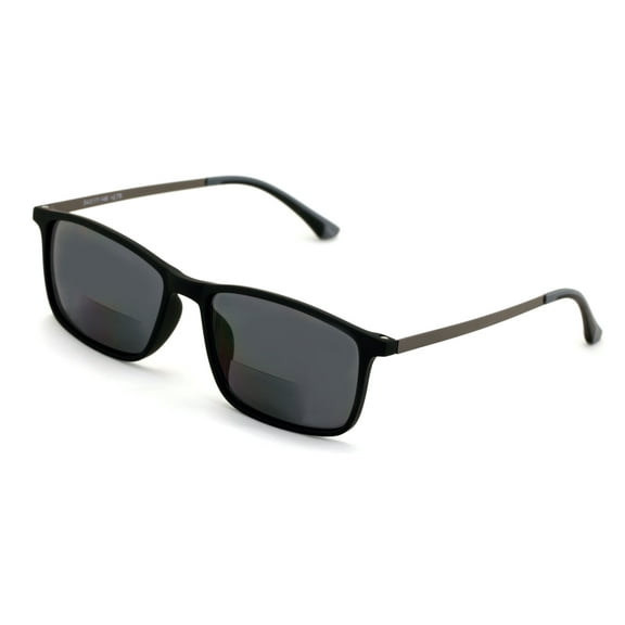 Optical Frame Bifocal TR90 with Titanium Temple Reading Outdoor Sunglasses Black +1.25