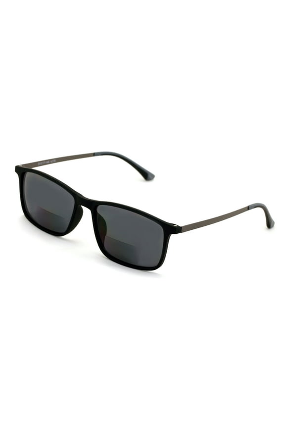 Optical Frame Bifocal TR90 with Titanium Temple Reading Outdoor Sunglasses Black +1.25