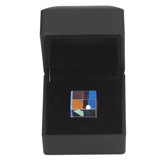 Optical Glass Dichroic Cube Prism for Science Teaching and Photo Props with Compact Storage glass Physics Teaching Research Decoration Art Education