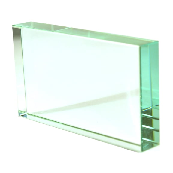 Optical Glass Rectangle: 3.9" (115mm) X 2.6" (65mm) X 0.7"(18mm), made of high quality optical glass