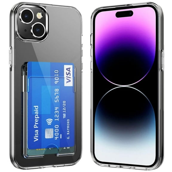 Optical Grade Clear Case with Card Slot for iPhone 15