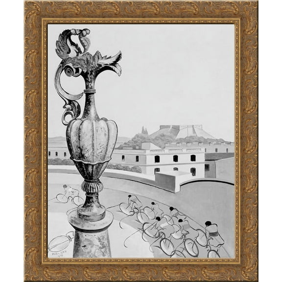 Optical Hopes and Illusions 20x20 Gold Ornate Wood Framed Canvas Art by Ray, Man