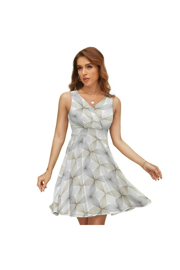 Optical Illusion Mandala Dress Summer Street Style Dresses Female Sleeveless Printed Sundress