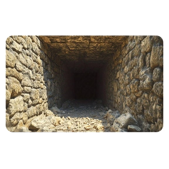 Optical Illusion Rug 3D Bottomless Style Faux Abyss Non Slip Fabric Mat For Apartment Corridor Lounge Bathroom Step Terrace Entry 1Pc 0.41 Pounds