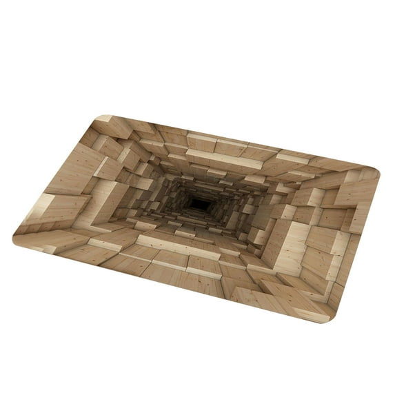 Optical Illusion Rug 3D Rugs Optical Illusion – Hole in the Floor Rug, Hole in the Floor Rug Non-Slip Doormat for Home Decor(A)