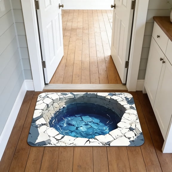 Optical Illusion Rug, Rugs That Look Like A Hole, Hole Illusion Rug for Bedroom, Living Room, Porch, Playroom, Terrace and Entrance Decor