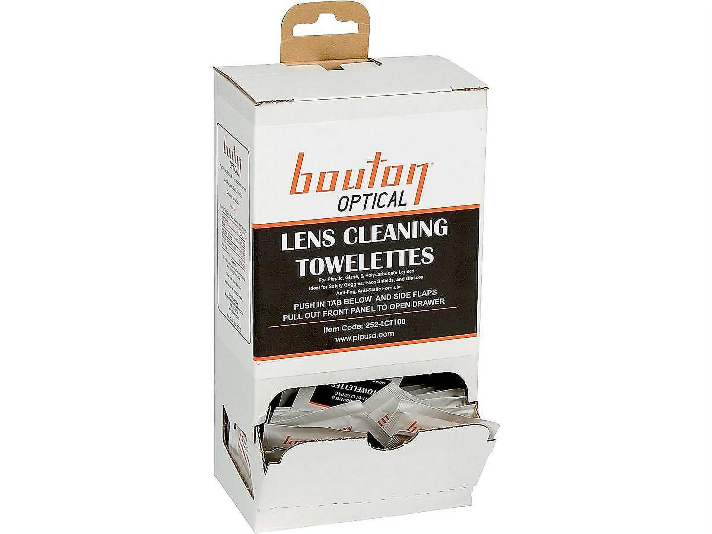 Optical Lens Cleaning Towelettes, Individually Wrapped in Dispenser Box, 100/Box Optical Lens Cleaning Towelettes, Individually Wrapped in Dispenser Box, 100/Box