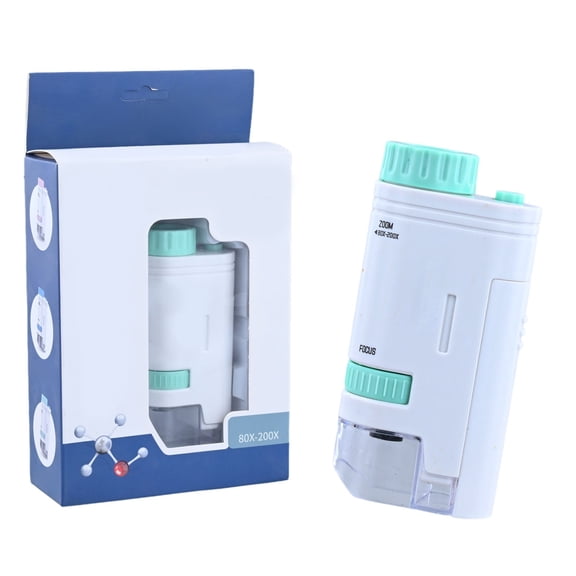 Optical Microscope Illuminated 2 Aaa Batteries 200X Electronic Components