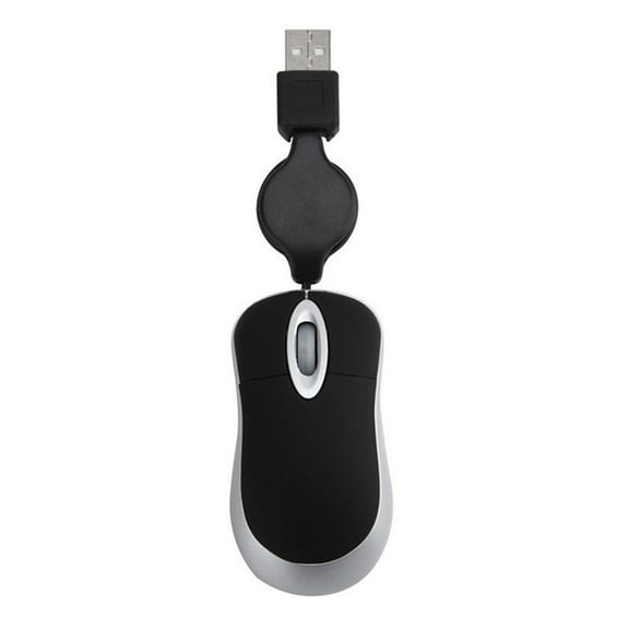 Optical Mini Retractable Mouse Portable Mini USB Wired Mouse Ergonomics Home Office Mice for Computer PC Laptop