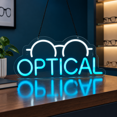 Eyeglass Sign Led Optical Neon Sign Optometry Eye Wall Decor Dimmable LED Light - Walmart.com