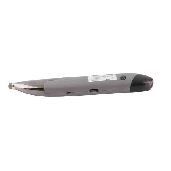 Optical Pen Mouse, 2.4GHz Wireless Rechargeable Computer Mouse with LED Lights, Ergonomic Design for Left and Right Hands, Grey