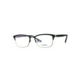 thumbnail image 1 of Optical Quality Metal Half Rim Narrow Rectangular Eyeglasses Frame Matte Black, 1 of 4