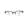 thumbnail image 1 of Optical Quality Narrow Half Horn Rim Rectangular Eyeglasses Frame Shiny Black, 1 of 4