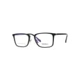 thumbnail image 1 of Optical Quality Rectangular Minimal Designer Eyeglasses Frame Matte Black Silver, 1 of 4