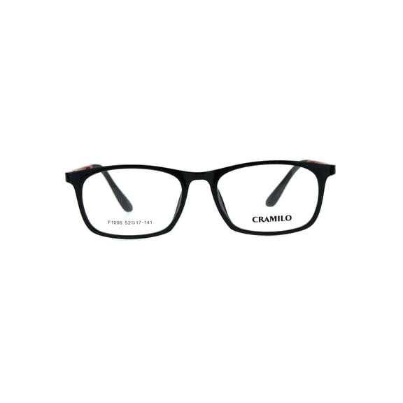 Optical Quality Rectangular Narrow Thin Plastic Mens Eyeglasses Frame Black Red