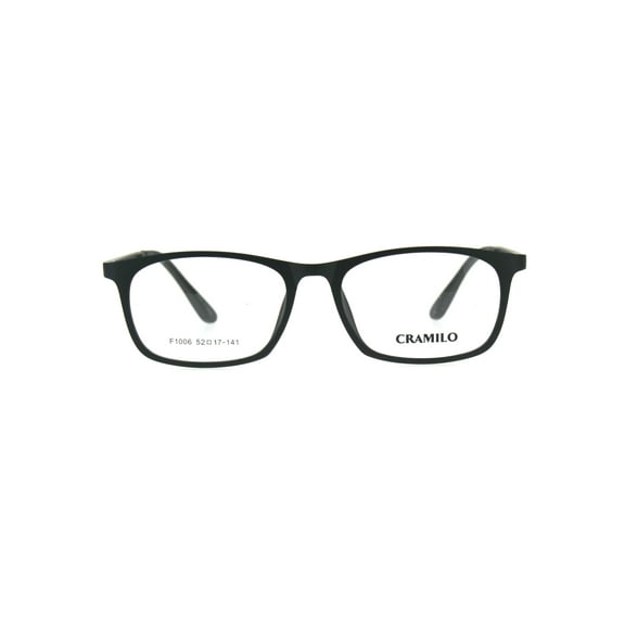 Optical Quality Rectangular Narrow Thin Plastic Mens Eyeglasses Frame Solid Matte Black
