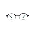 thumbnail image 1 of Optical Quality Round Half Horn Rim Luxury Circle Lens Eyeglasses Frame Purple, 1 of 4