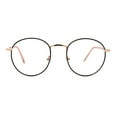 thumbnail image 1 of Optical Quality Round Spring Hinge Metal Rim Blue Light Flitering Computer Glasses Rose Gold Black, 1 of 4