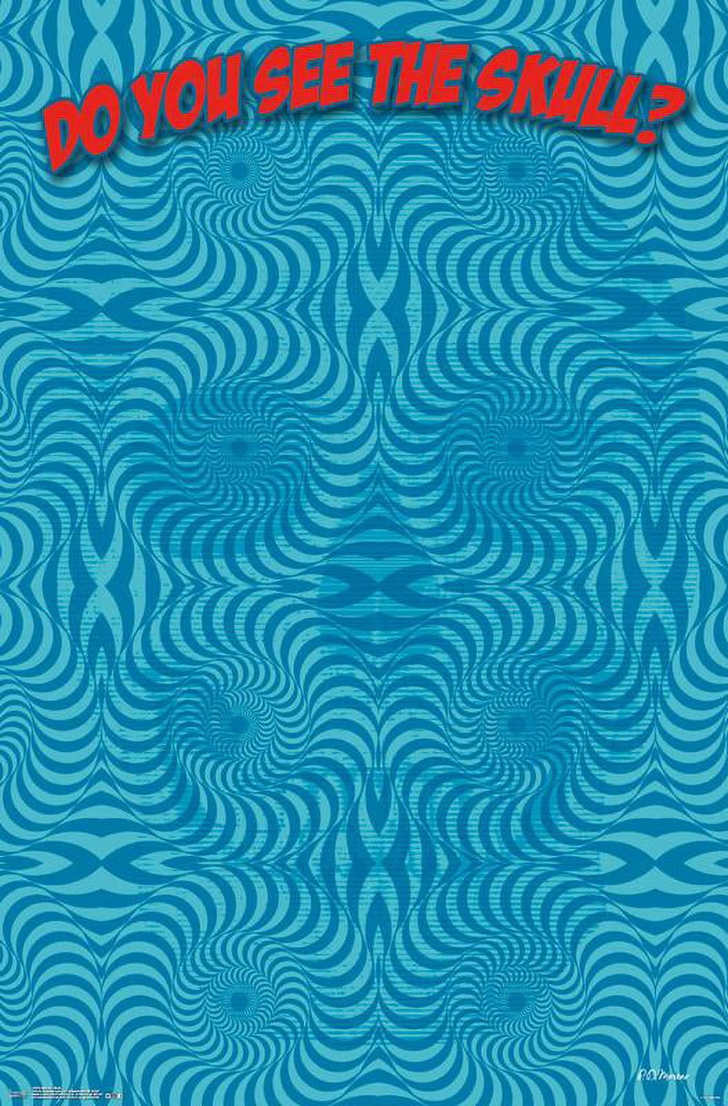 Optical - Skull Wall Poster, 22.375" x 34"