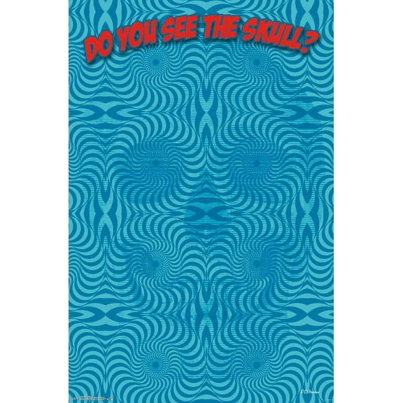 Optical - Skull Wall Poster, 22.375" x 34"