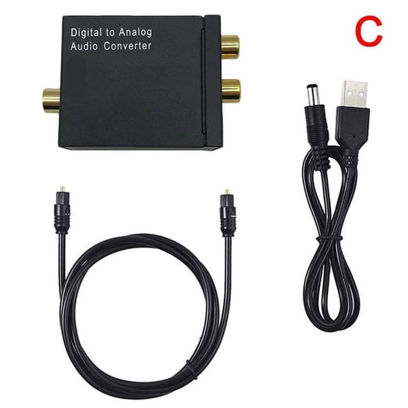 Optical Stereo Audio Spdif Toslink Coaxial Signal To Analogue Converter Roof Jack Decoder Adapter