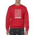 thumbnail image 1 of Optical Waves Techno Style Sweatshirt Men - Men Sweatshirt, Red, Large, 1 of 4