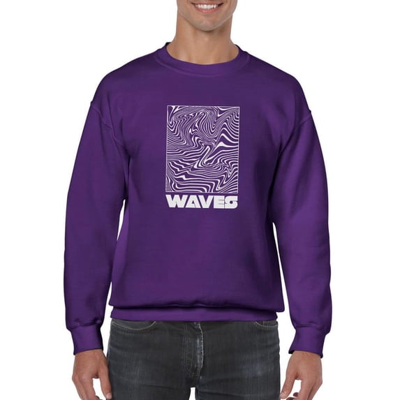 Optical Waves Techno Style Sweatshirt Men -Image by Shutterstock, Male XX-Large