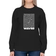 thumbnail image 1 of Optical Waves Techno Style Sweatshirt Women -Image by Shutterstock, Female x-Large, 1 of 4