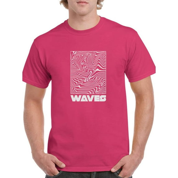 Optical Waves Techno Style T-Shirt Men -Image by Shutterstock, Male Small