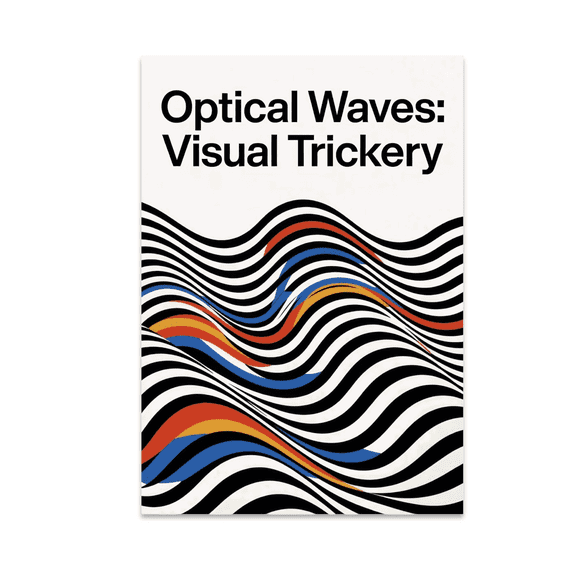 Optical Waves Visual Trickery - Modern Decor Enthusiast - 13x19 Poster Print