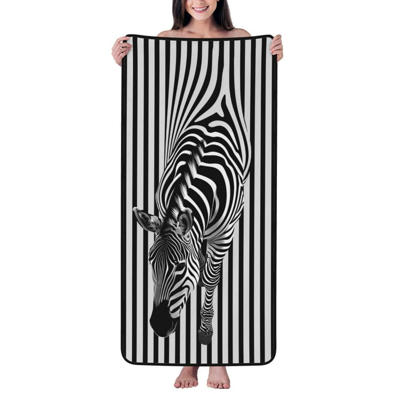 Optical Zebra Illusion Bath Towels for Bathroom Soft Highly Absorbent Large Bath Towels Bath Towel Shower Towels Bath Sheets 27 x 55 Inches Walmart