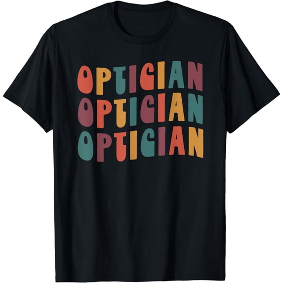Optician Groovy Retro Colorful Design Optometrist T-Shirt