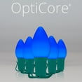 thumbnail image 1 of Opticore LED C7 Smooth Ceramic-Style Blue Christmas Lights with Shatterproof Christmas Bulbs, 25 Lights, 25ft, 1 of 4