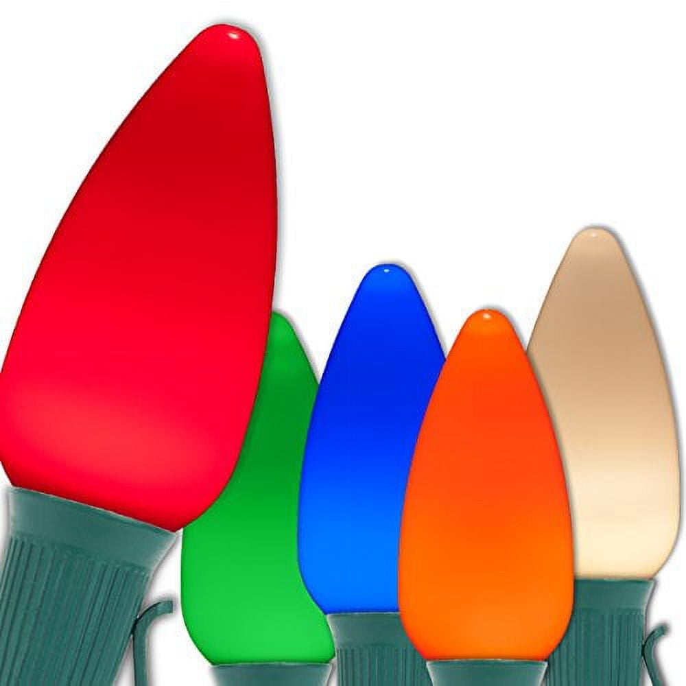 Multicolor C9 LED Outdoor Christmas Tree Lights, 50 ft