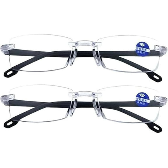 Opticx Self Adjusting Glasses - Color Changing Intelligent Zoom Reading Glasses with Anti Blue Light for Men and Women Featuring Comfortable Nose Pads and No Prescription Needed