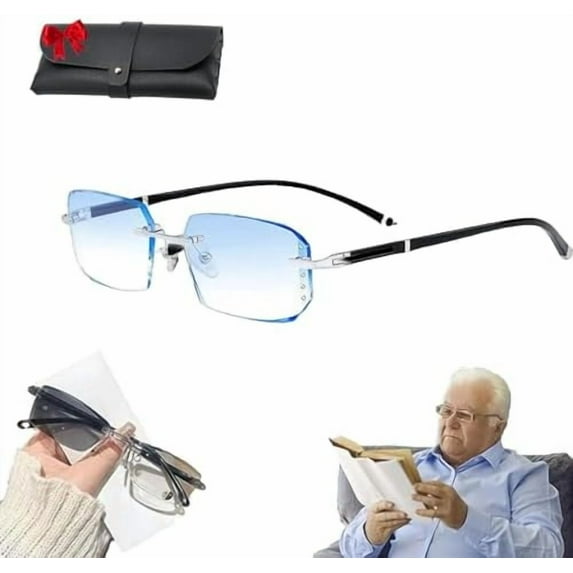 Opticx Self Adjusting Glasses, Opticx Intelligent Zoom Anti Blue Light Presbyopia Glasses for Men Women