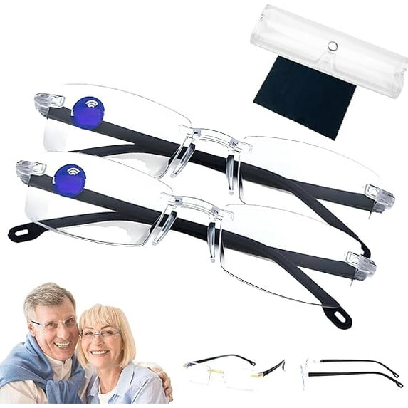 Opticx Self Adjusting Glasses, Smart Blue Light Adjusting Glasses for Men Women for Reading, Computer or Tv