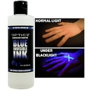 Opticz All Purpose Invisible Blue UV Blacklight Reactive Security Ink 8 Ounce Bottle