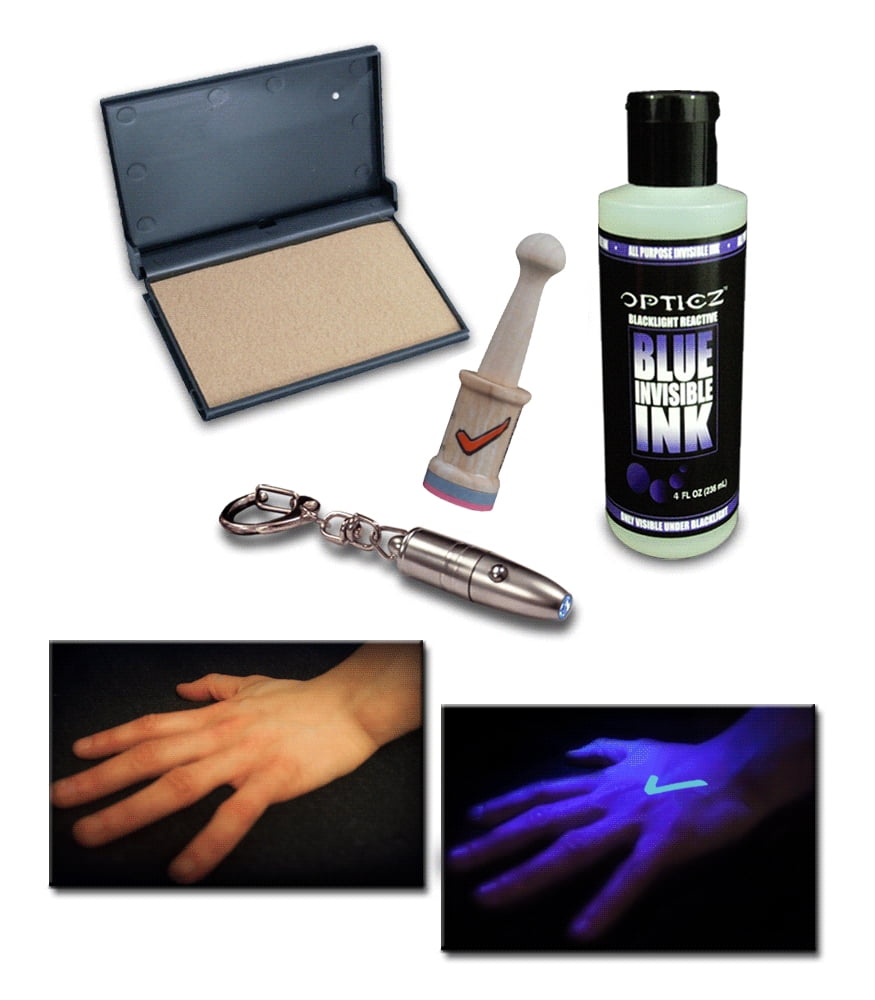 Opticz UV Blacklight Reactive Invisible Blue Ink, Light Glow Opticz UV Blacklight Reactive Invisible Blue Ink, Light Glow