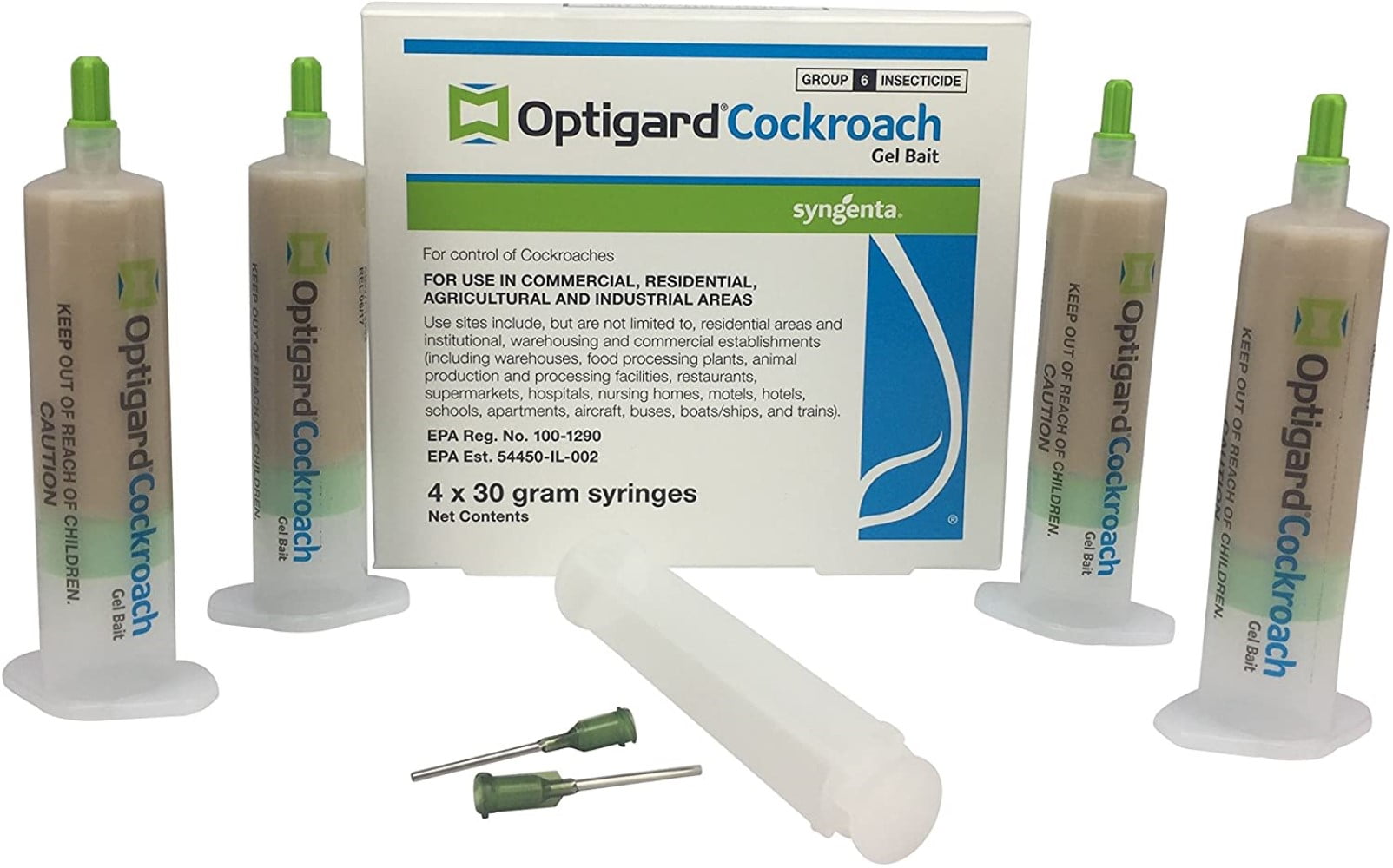 Optigard Cockroach Gel Bait - Kills Roaches Fast - 4 Pack (4 x 30g  Syringes) by Syngenta 