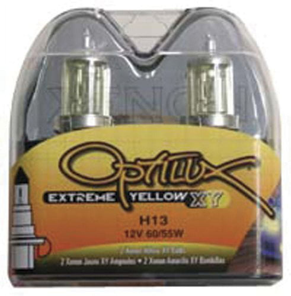 Optilux H71071152 XY Series H13 9008 12W 60/55W Xenon Yellow Halogen Bulb Set