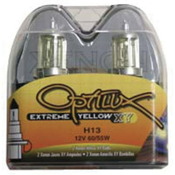 Optilux H71071152 XY Series H13 9008 12W 60/55W Xenon Yellow Halogen Bulb Set