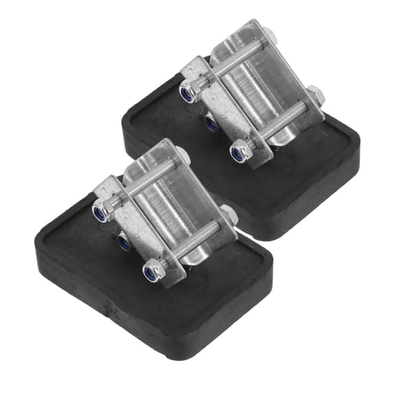 Optima 2 Pieces Extension Ladder Mat Stopper Flexible Anti Slip Protector for Indoor and Outdoor Rubber Part Ladder Stabilizer Pad black