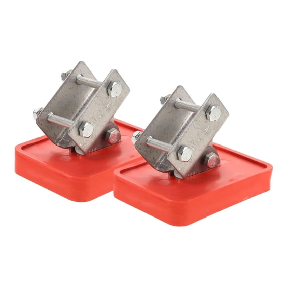 Optima 2 Pieces Extension Ladder Mat Stopper Flexible Anti Slip Protector for Indoor and Outdoor Rubber Part Ladder Stabilizer Pad red