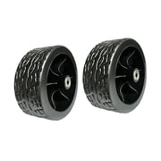 Optima 2 Pieces Wagon Replacement Wheels Beach Tires Non Slip Outdoor Garden Hand Truck 5in Wide 0.6cm