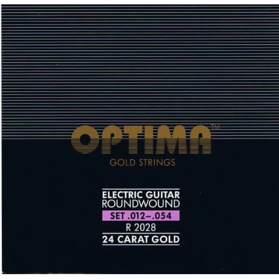 Optima 24 K Gold Plated Electric Guitar Strings .012-.054$$Music